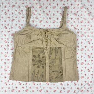 Corset-Style Sleeveless Top